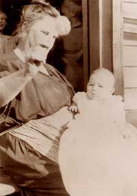 Photograph of infant Vivian Buck and nurse. Courtesy of M.E. Grenander Department of Special Collections, State University of New York at Albany.
