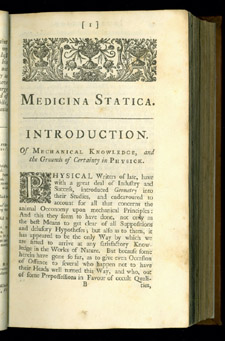 Santorio, Medicina statica…, pp viii-1