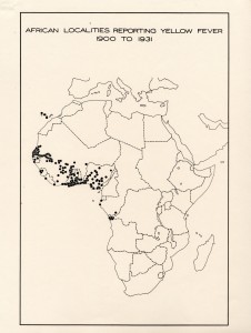 African Localities Reporting Yellow Fever 1900 to 1931