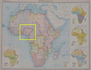 Map of Africa 1923 Atlas