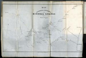 Map of Routes & Distances to the Mineral Springs of Western Virginia {5}  