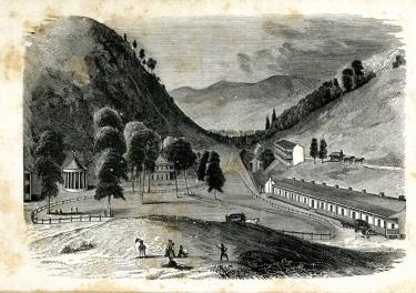 The frontispiece is from A Visit to the Red Sulphur Spring of Virginia, during the Summer of 1837 by Henry Huntt published in Boston by Dutton and Wentworth in 1839.