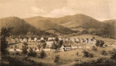 Edward Beyer's print of Sweet Springs published in 1857. {1}