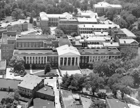 View of UVa Medical School and the corner