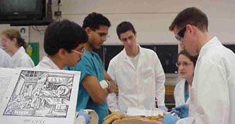 Students in the first-year anatomy class