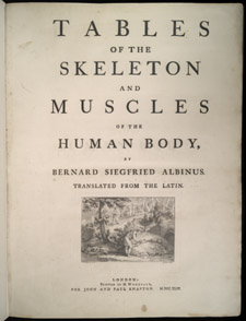 Albinus, Tables of the Skeleton and Muscles…, title page
