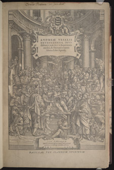 Vesalius,…de humani corporis fabrica libri septem, title page