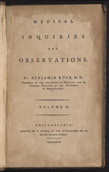 Rush, Medical Inquiries and Observations, title page
