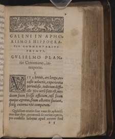 Galen, In aphorismos Hippocratis commentarii septem…, p 9