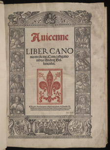Avicenna, Liber canonis medicine, title page