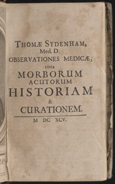 Sydenham, Observationes medicae…, title page