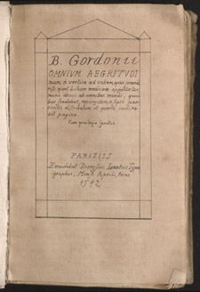 Bernard de Gordon, Omnium aegritudinum a vertice ad calcem, opus praeclariss, title page