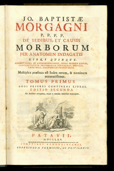 Morgagni, De sedibus…, title page