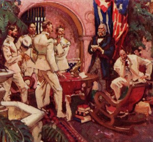 Conquerors of Yellow Fever, a painting by Dean Cornwell, Claude Moore Health Sciences Library, University of Virginia 