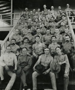 Personnel of the Camp Columbia Hospital, September 1900.  Much of the personnel shown here assisted in the Yellow Fever Commission experiments.  Philip S. Hench Walter Reed Yellow Fever Collection 1806-1995, Historical Collections. Box-folder 76:93.  Claude Moore Health Sciences Library, University of Virginia.